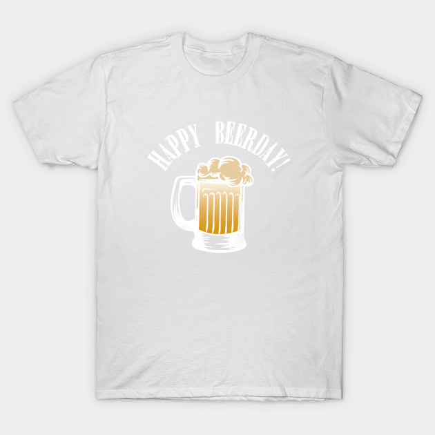 Funny Happy Beer Day Cake Mug T-Shirt-TOZ